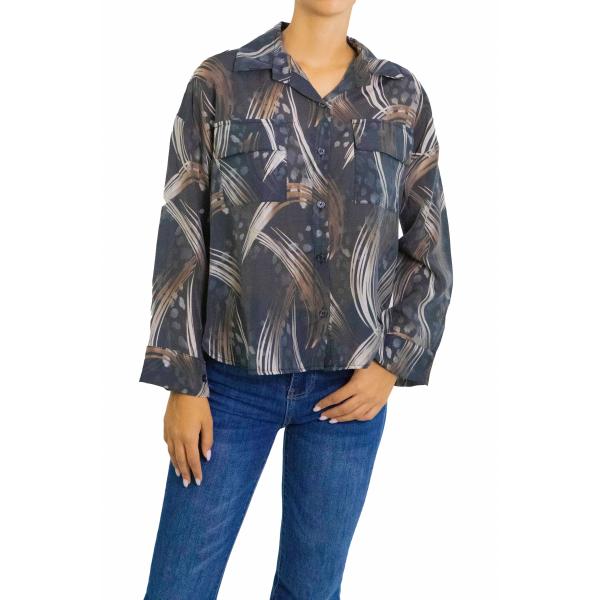 Camicia fantasia con tasche